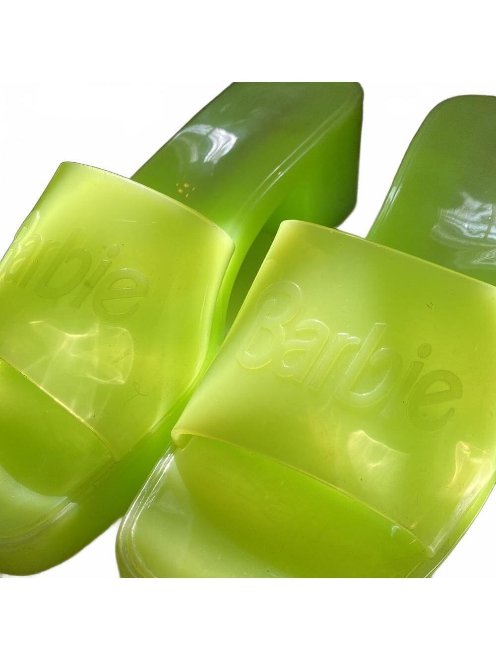 Barbie Jelly Block Heel Sandals Lime Green Women's Size 9